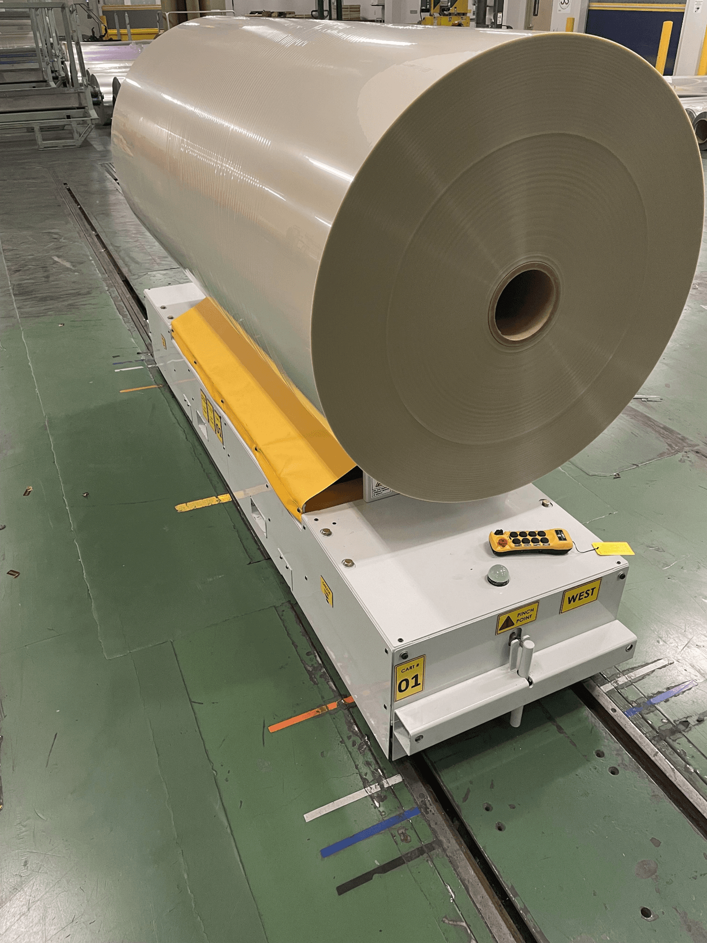 Roll Handling Equipment Doubling Production with Roll Handling Carts